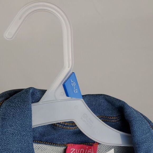 Zunie Girl Match Set Denim Jacket and Sage Flower dress Sz L 10/12 - Picture 13 of 14